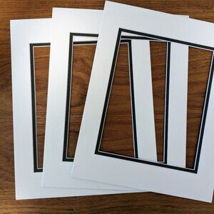 3 - 11x14 Double Mats for 8x10 Photos Pictures Diploma Frames NEW w/o Tags